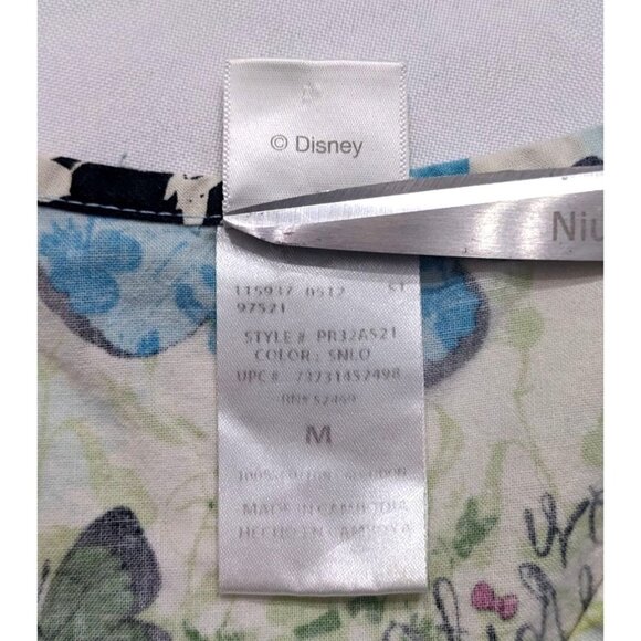 DISNEY Snow White Butterfly Scrub Shirt 100% Cotton Short Sleeve Size M - Picture 4 of 6